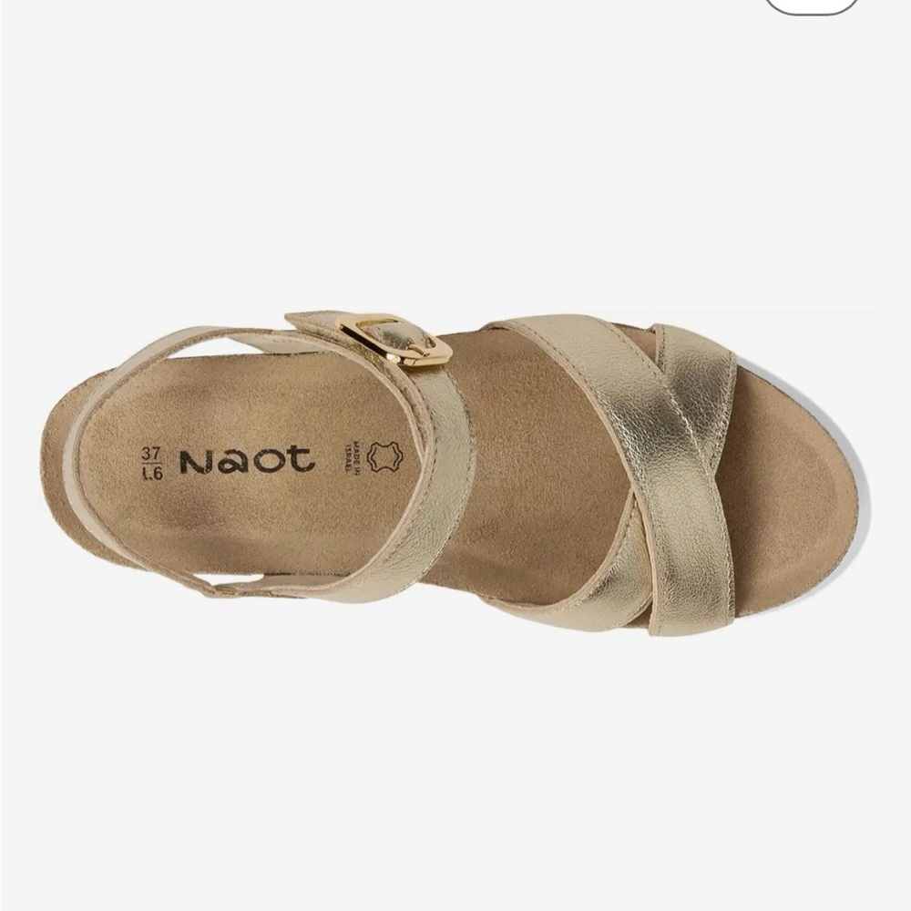 ❌SOLD❌NIB Naot Throne Gold Strappy Sandals - Picture 4 of 10
